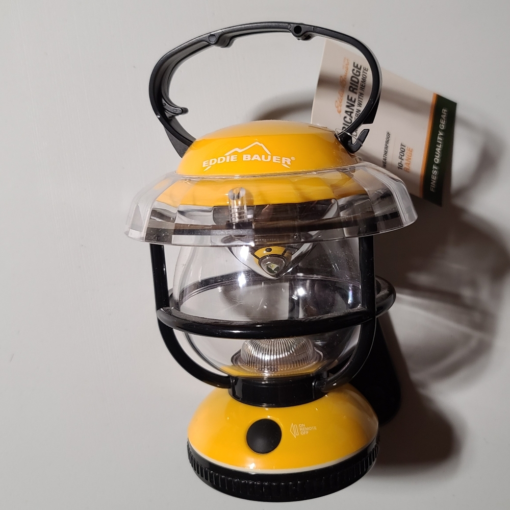 Eddie Bauer Hurricane Ridge Lantern with Remote, Yellow/Black